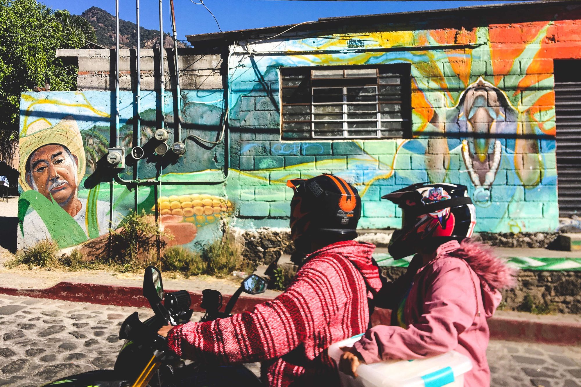 Murals in a Mexican countryside. 