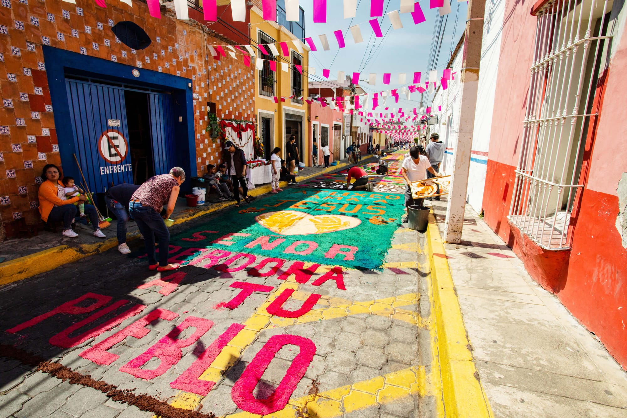 Los Engrillados of Atlixco: Mexican men in shackles with cacti stuck in their skin walk in pain to wash away their sins