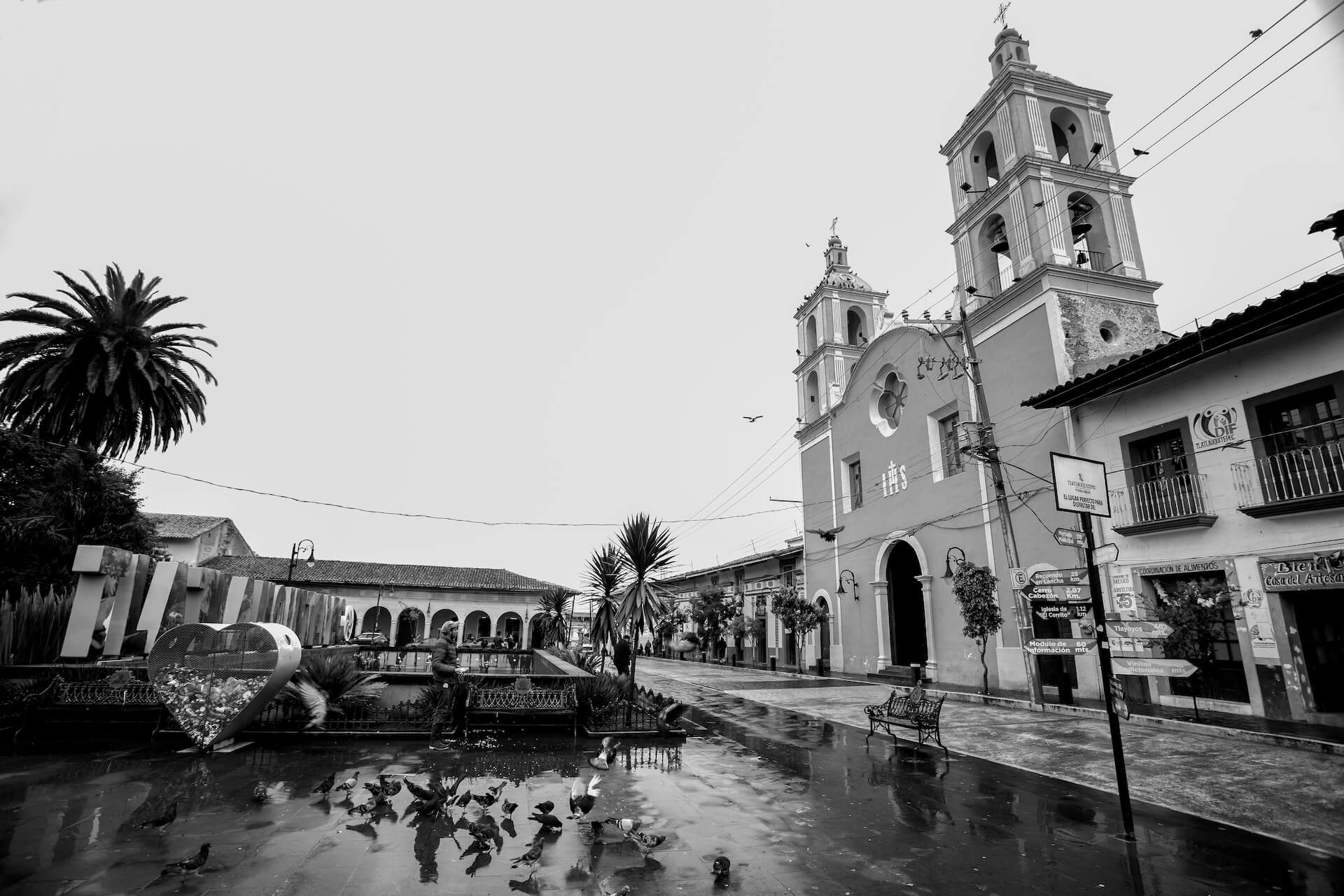 Main square in Tlatlauqitepec, Puebla, Mexico.